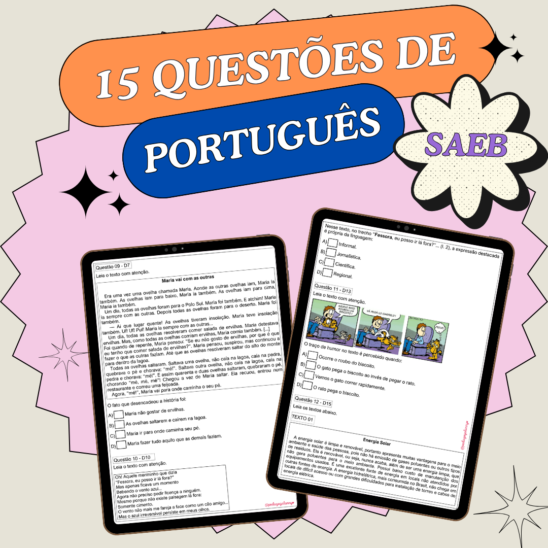 Simulado de português e matemática - 5º ano - SAEB - Imagem 2