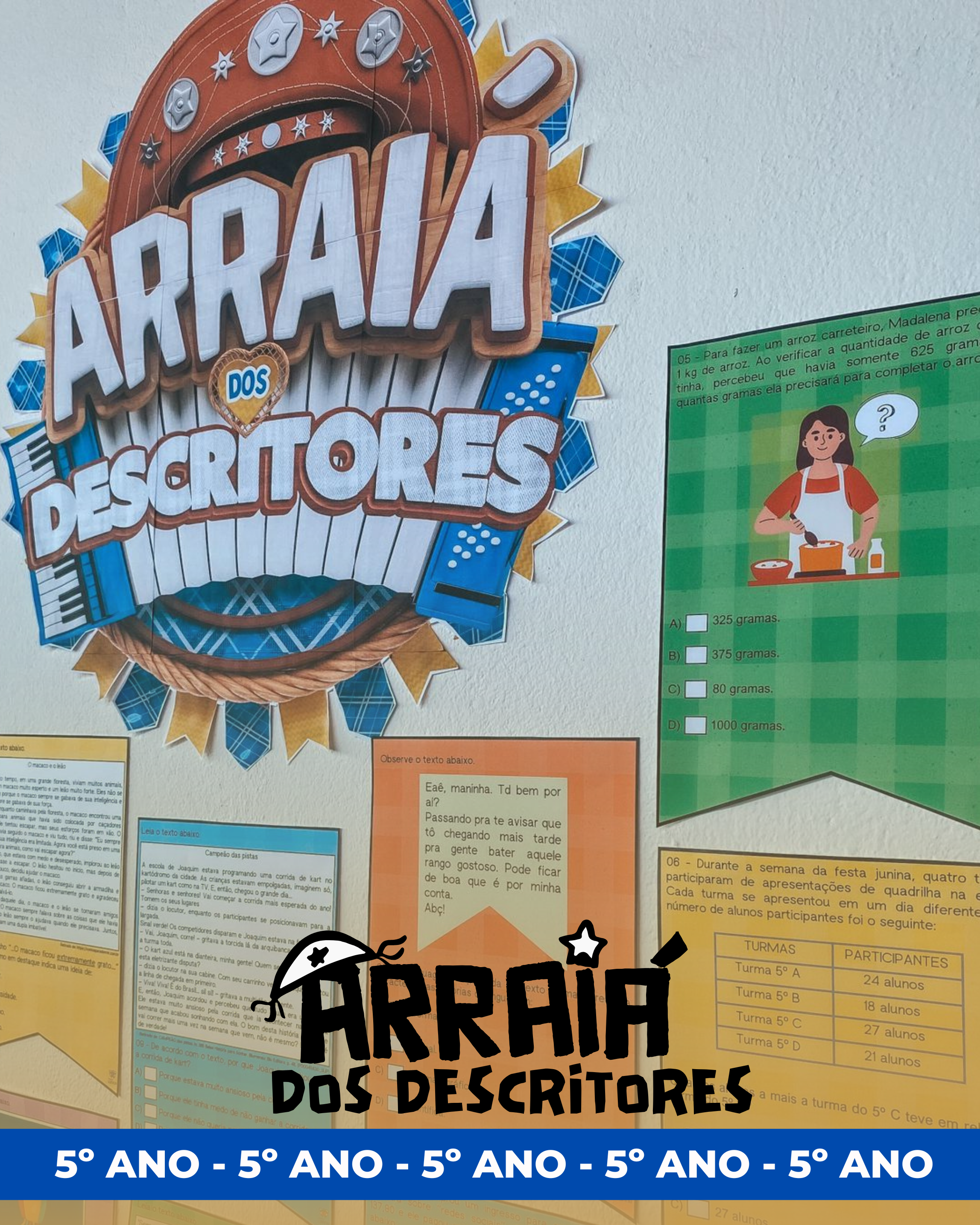 Arraiá dos descritores - 5º ano (português e matemática)