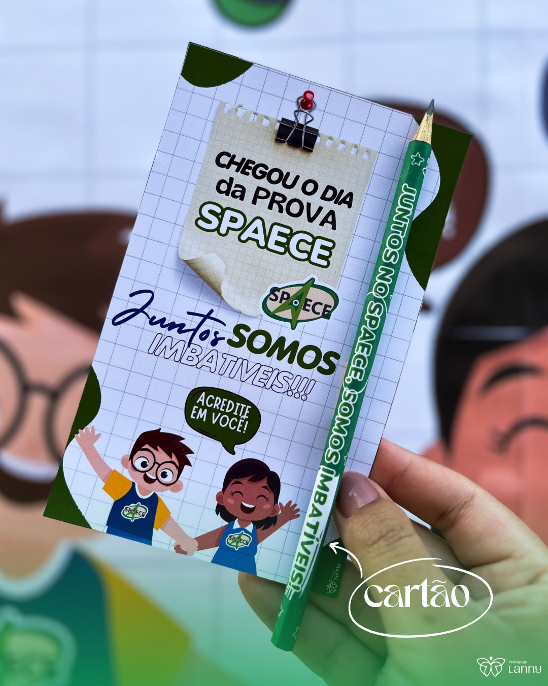 Contagem regressiva + card + adesivos para lápis - SPAECE (Sistema Permanente de Avaliação da Educação Básica do Ceará) - Imagem 2