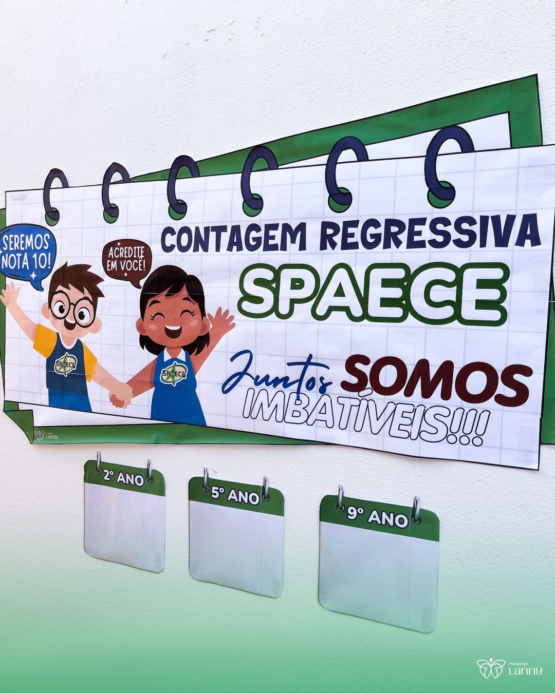 Contagem regressiva + card + adesivos para lápis - SPAECE (Sistema Permanente de Avaliação da Educação Básica do Ceará)