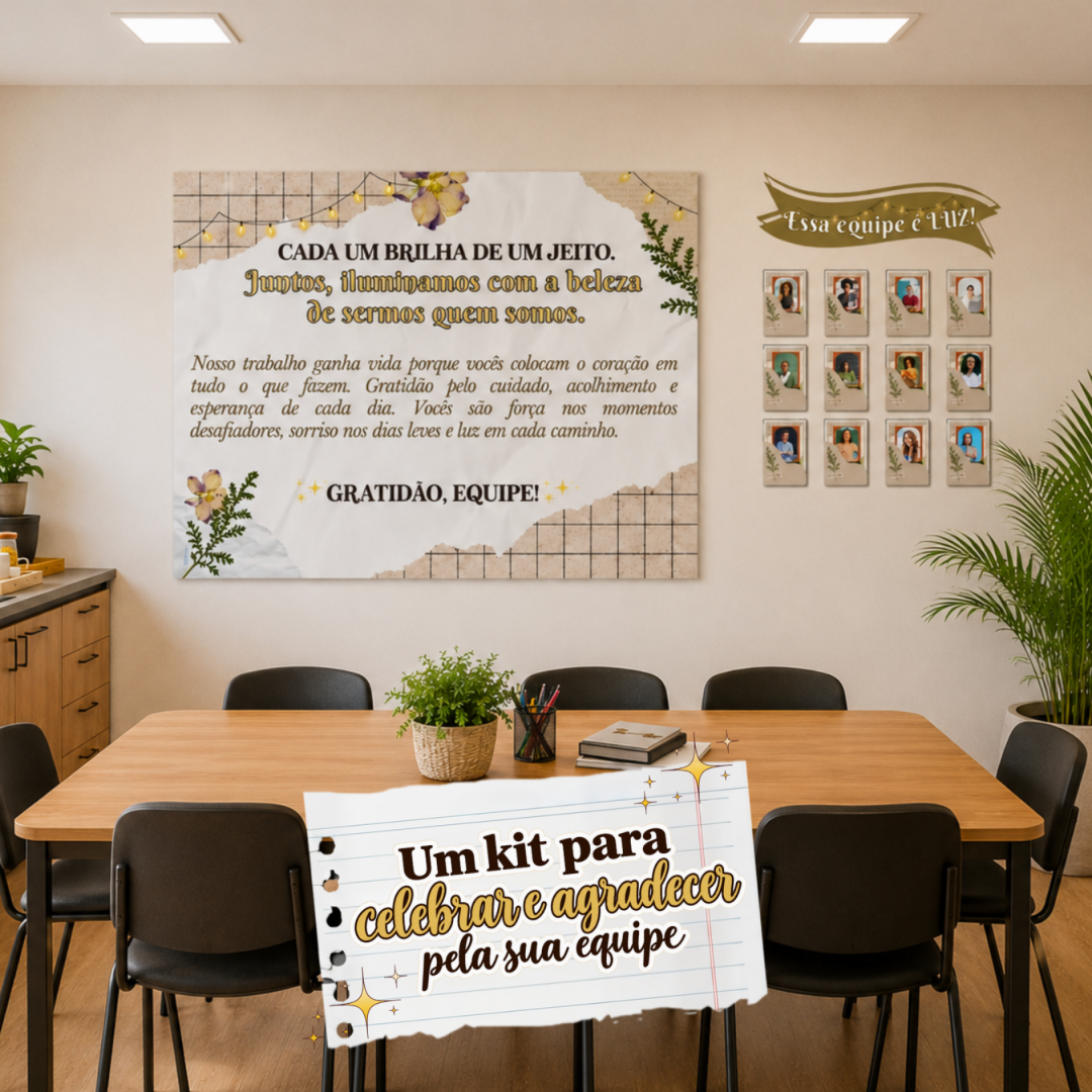 ✨ Kit para celebrar e agradecer pela sua equipe. ✨